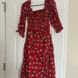 WHO WHAT WEAR floral midi dress